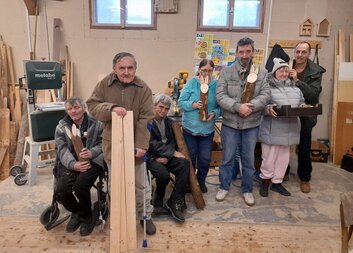 Lednová návštěva terapeutické truhlárny